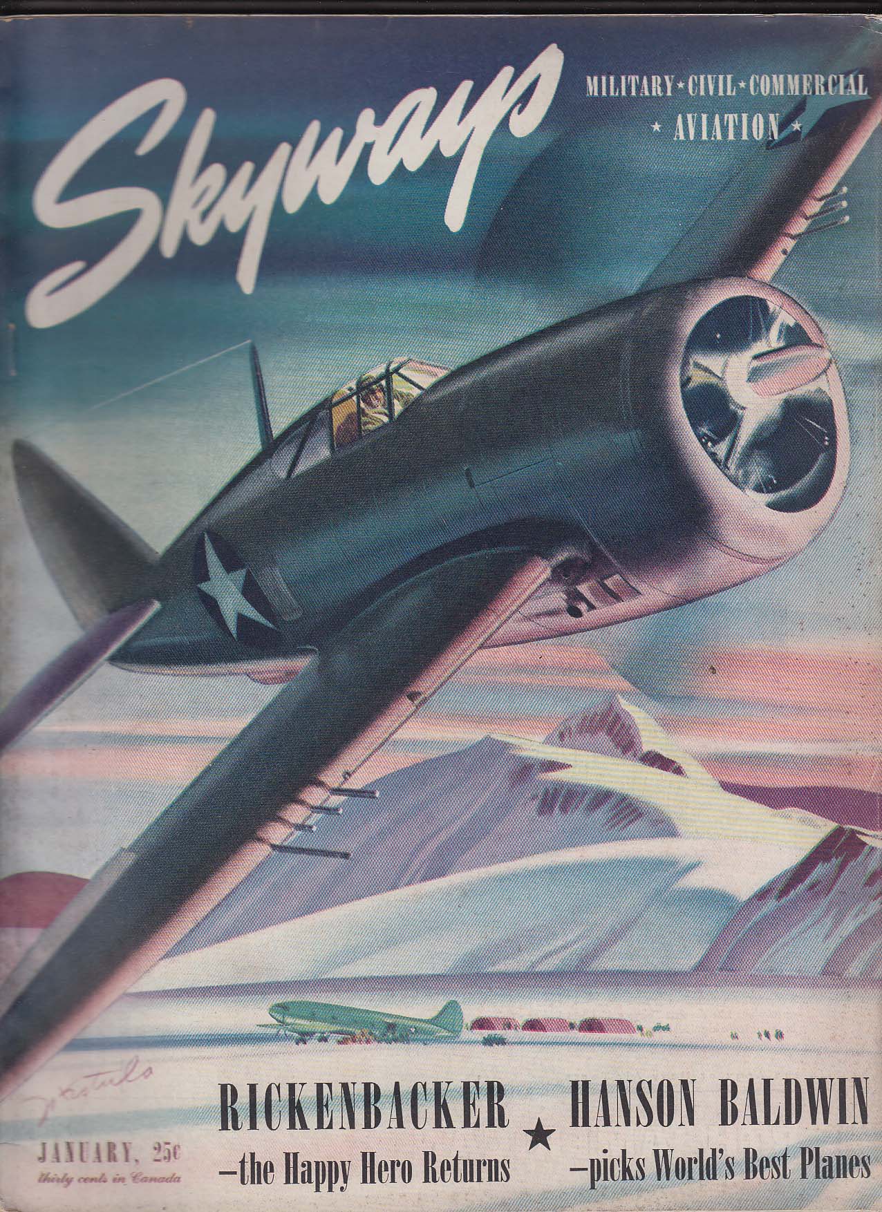 Image for SKYWAYS Rickenbacker Hanson Baldwin West Point WPB + 1 1943