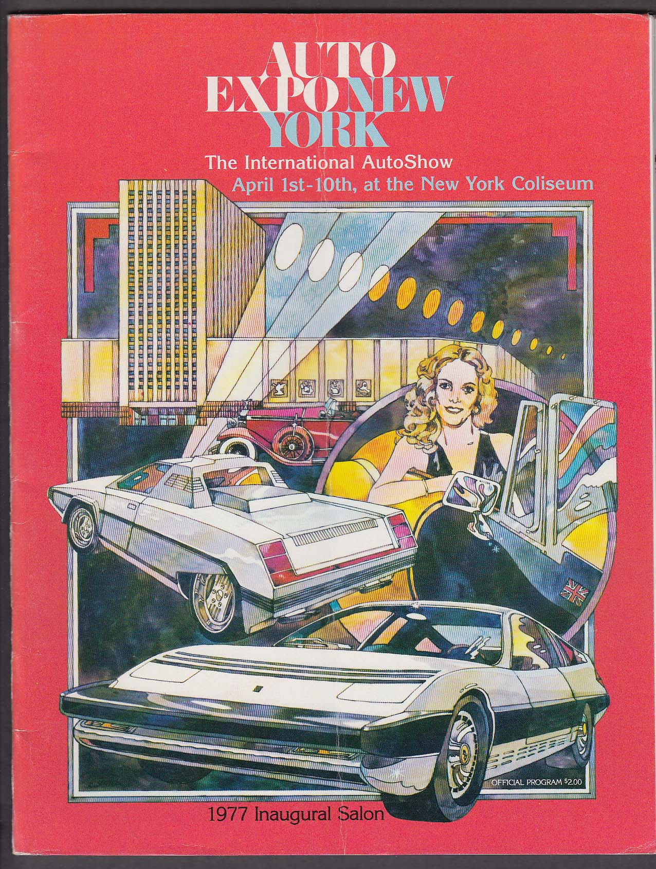 Image for AUTO EXPO New York Official Program 1977 Inaugural Salon Pininfarina Cr25 Ghia +