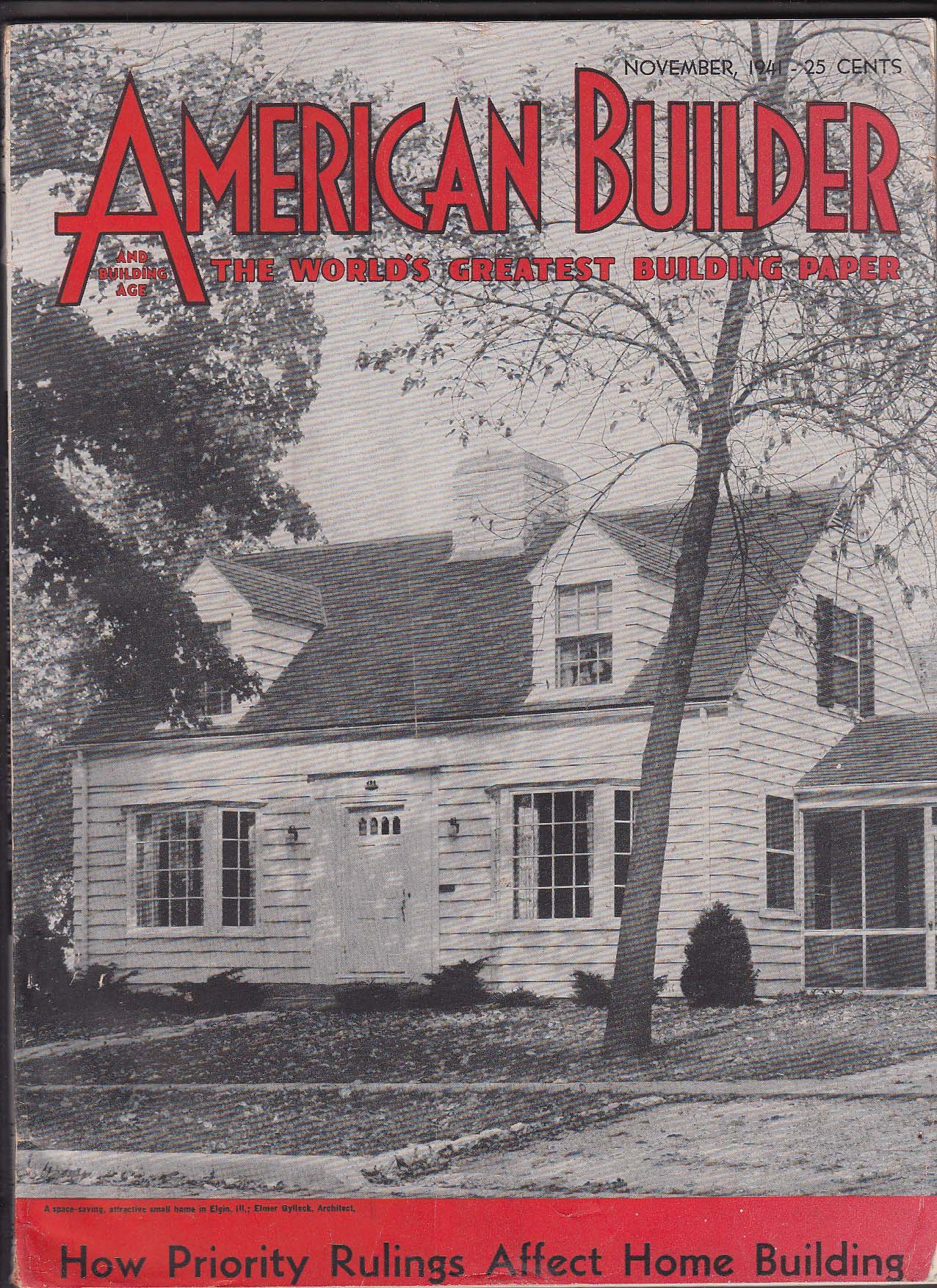 Image for AMERICAN BUILDER Priority Assistance Defense Homes Pierce Foundation ++ 11 1941