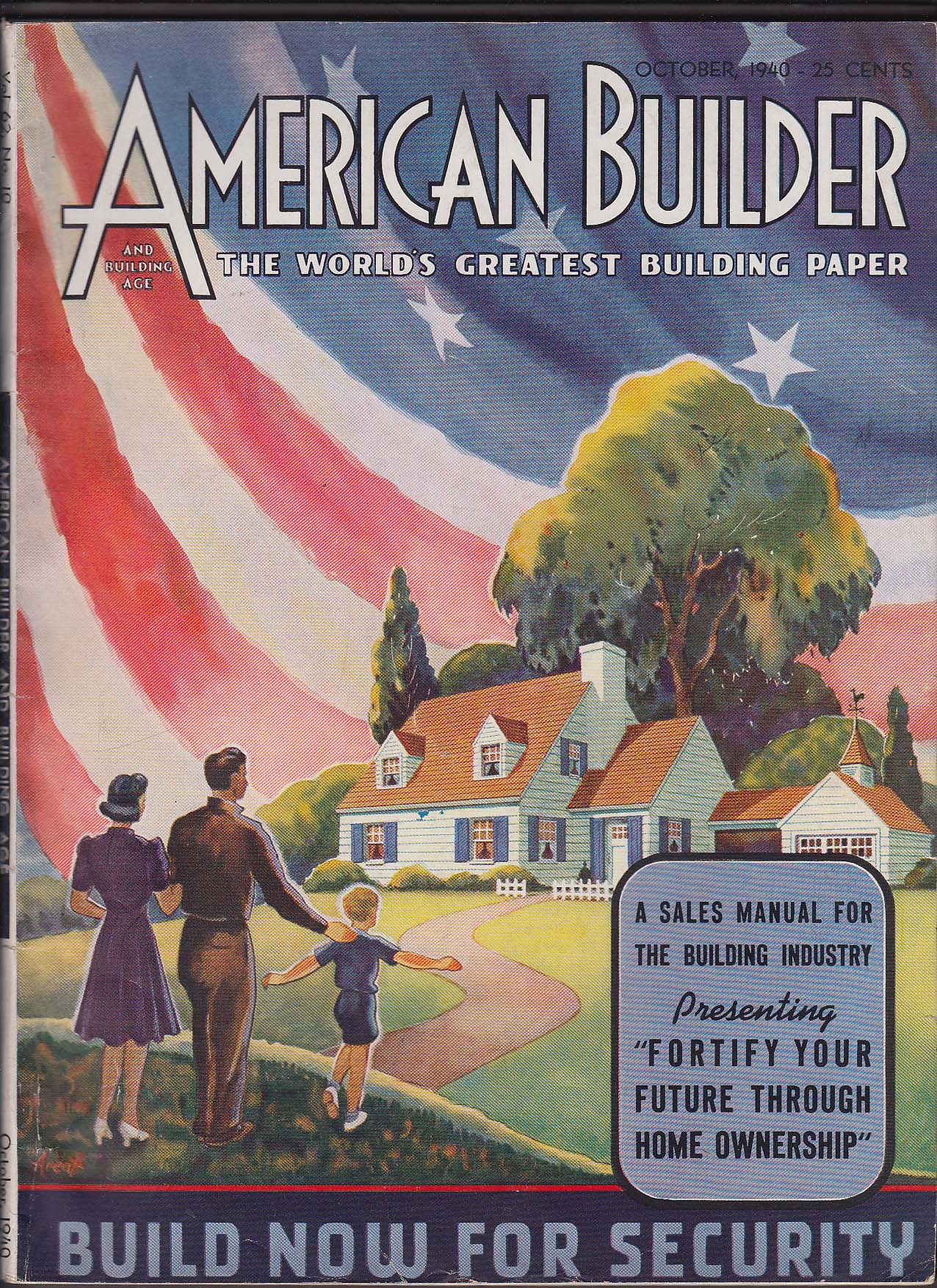 Image for AMERICAN BUILDER Detroit Chicago Security Homes Asbestos Siding Oregon + 10 1940