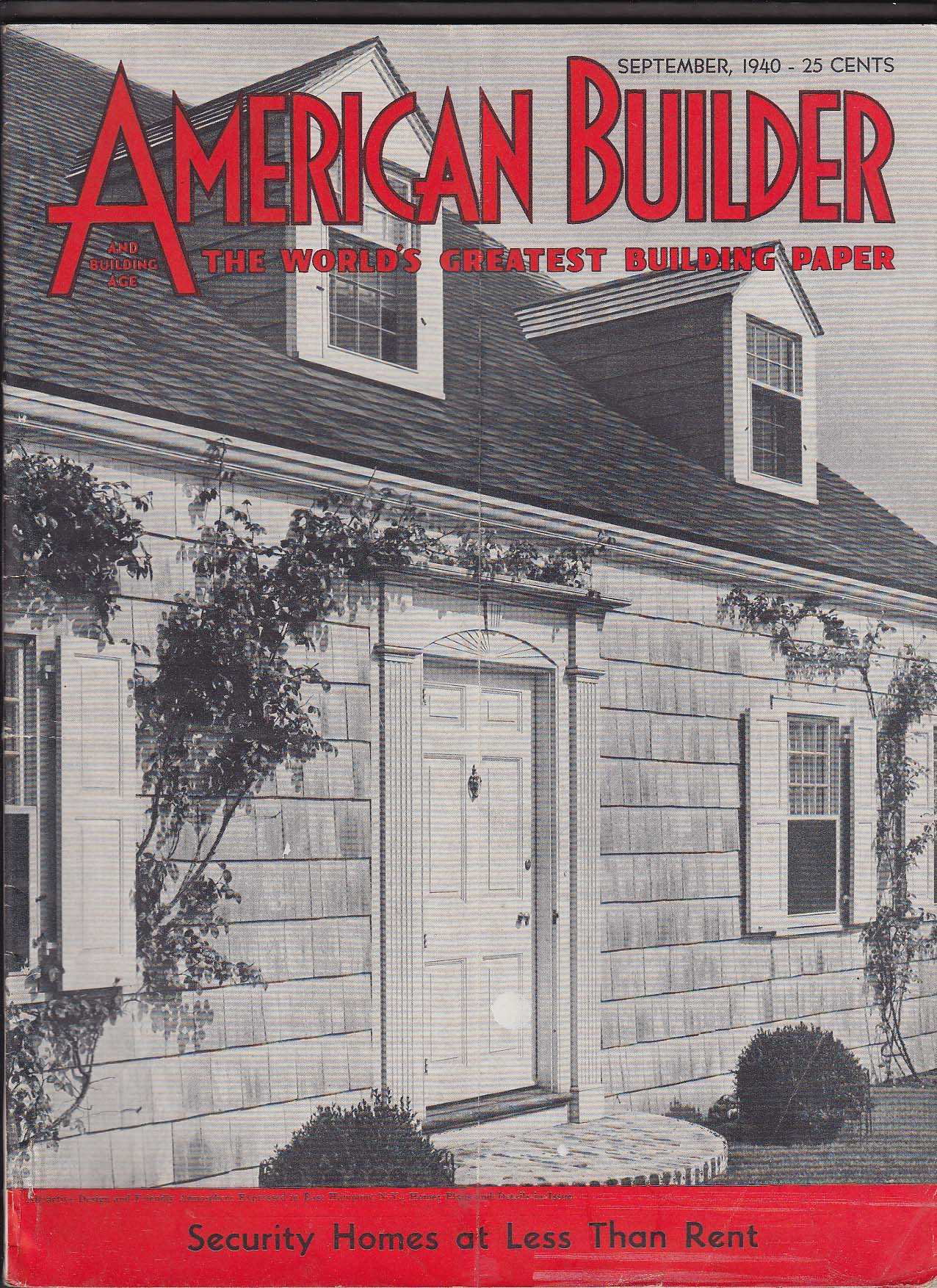 Image for AMERICAN BUILDER Defense Workers Storm Damage Asbestos Siding Lex Theatre 9 1940