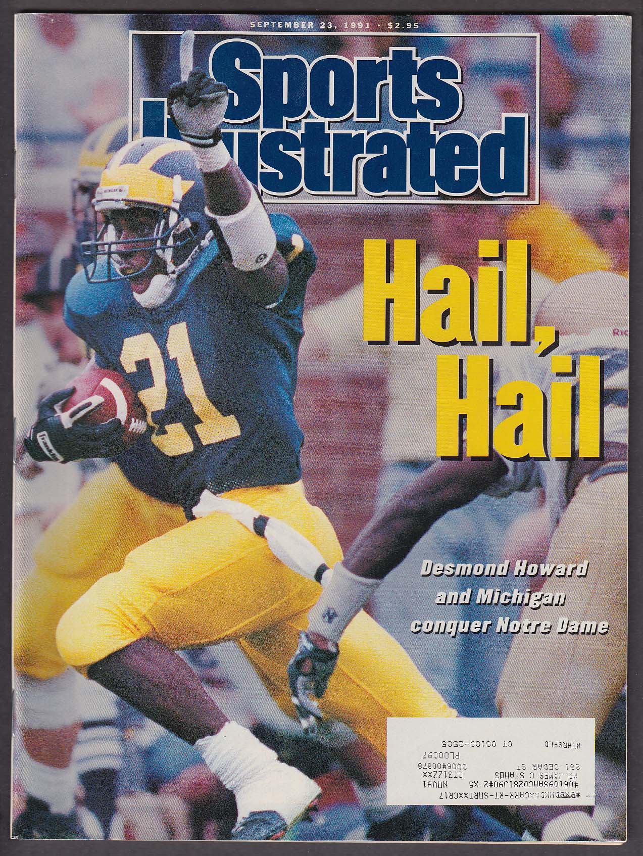 Image for SPORTS ILLUSTRATED Desmond Howard David Klingler Thurman Thomas 9/23 1991