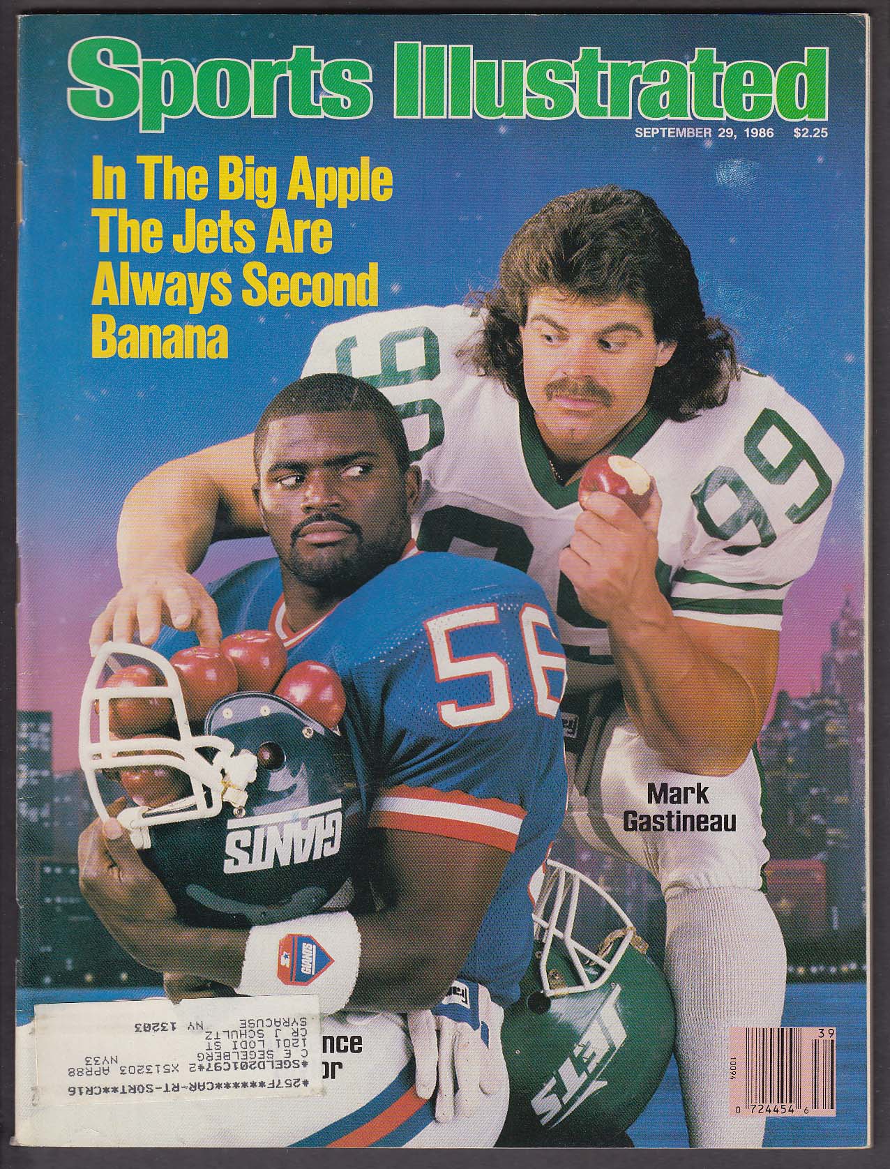Image for SPORTS ILLUSTRATED Lawrence Taylor Mark Gastineau Tony Perez + 9/29 1986