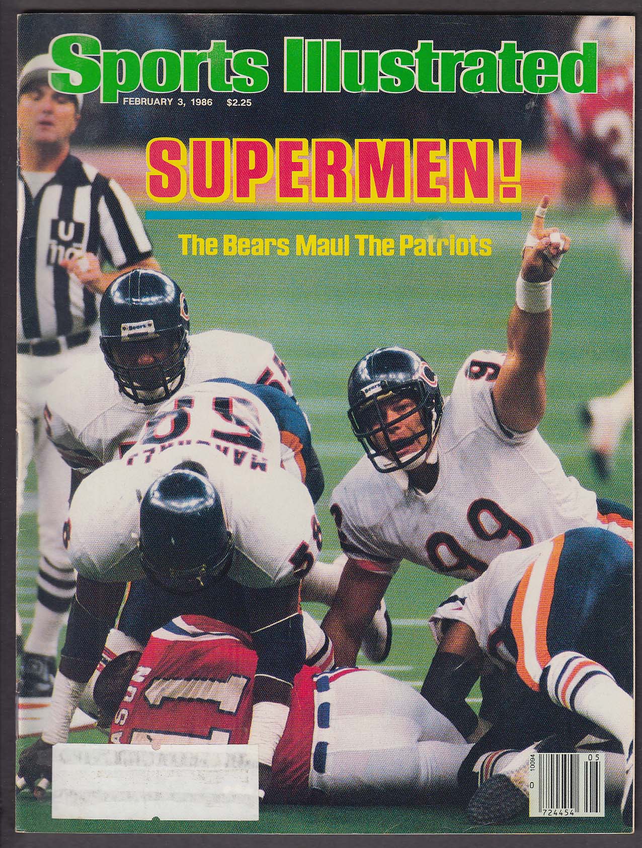Image for SPORTS ILLUSTRATED Jim McMahon Craig Bodzianowski Magic Johnson 2/3 1986