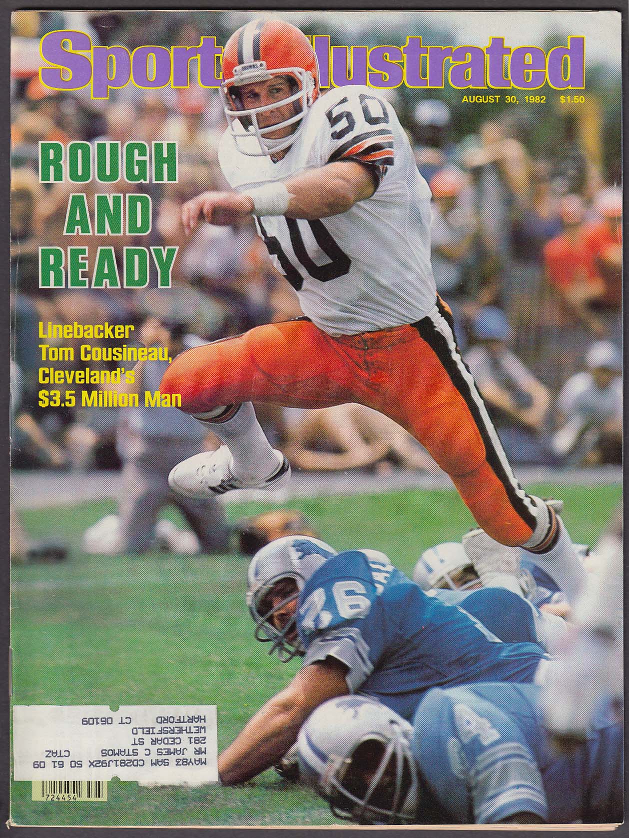 Image for SPORTS ILLUSTRATED Tom Cousineau Darrin Nelson Sebastian Coe 8/30 1982