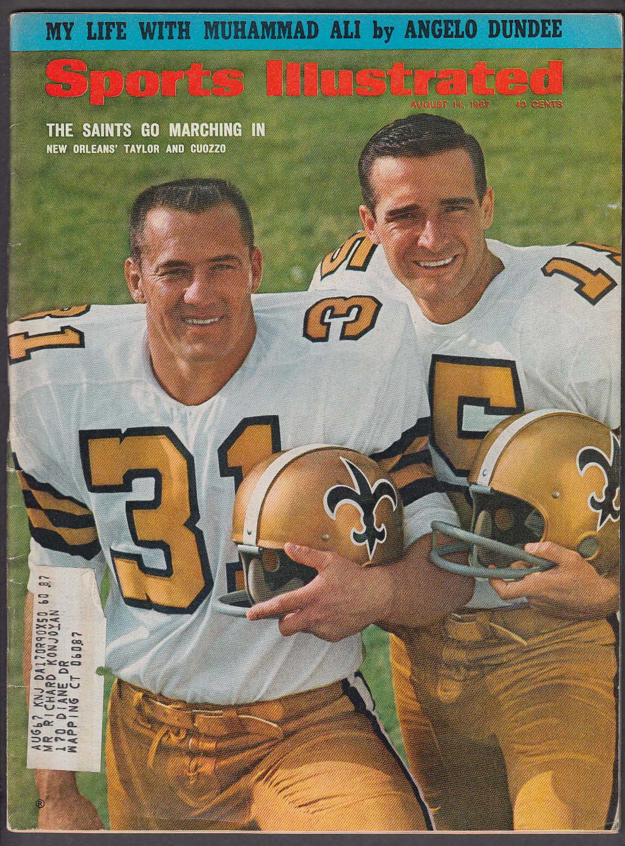 Image for SPORTS ILLUSTRATED Taylor Cuozzo Jimmy Ellis Thad Spencer Rick Barry 8/14 1967