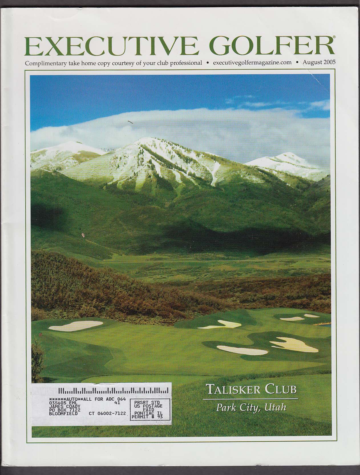 Image for EXECUTIVE GOLFER Talisker Club Michael Meldman Pazdur Ken Venturi + 8 2005
