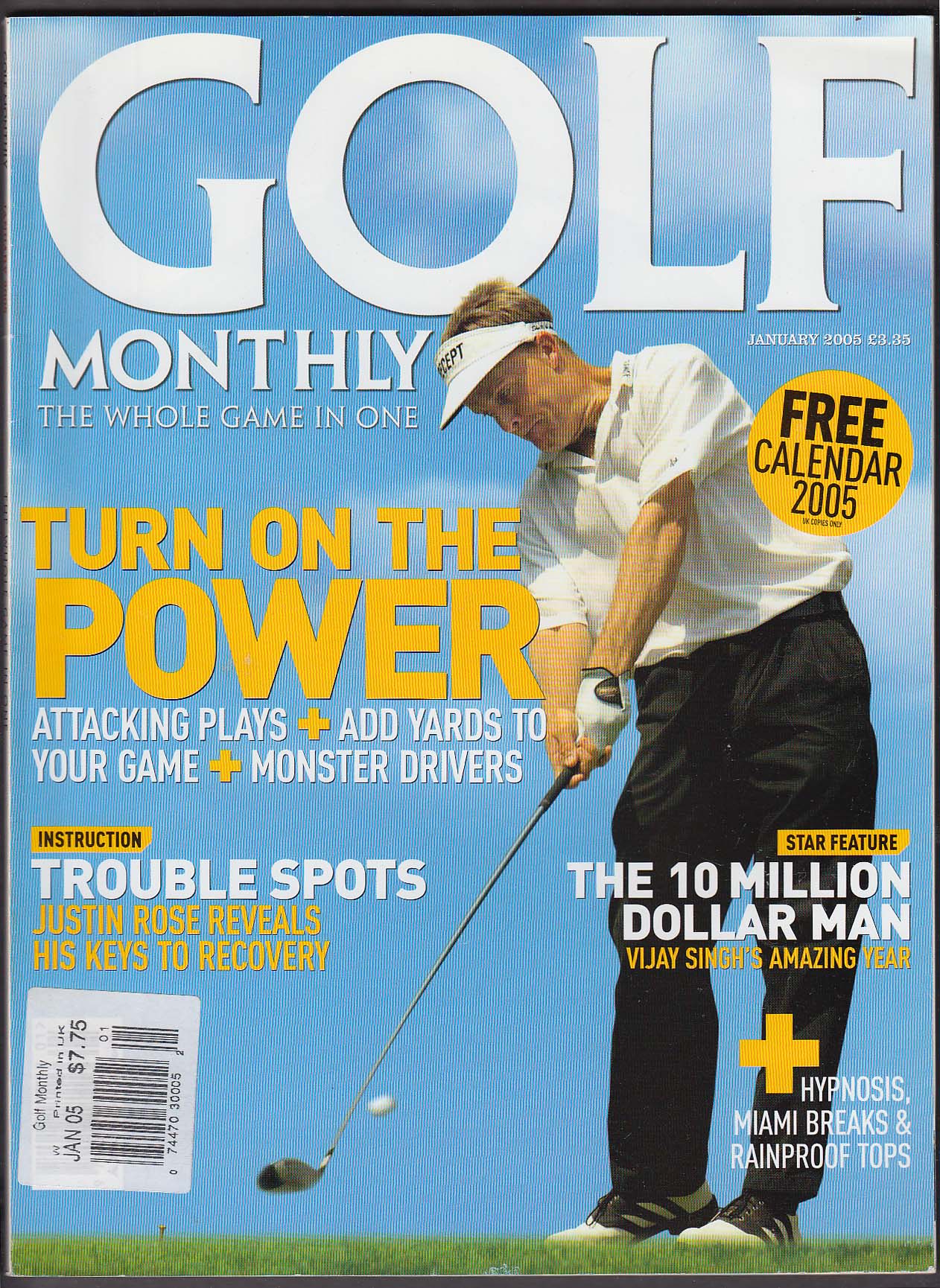 Image for GOLF MONTHLY Justin Rose Vijay Singh Alastair Johnston + 1 2005