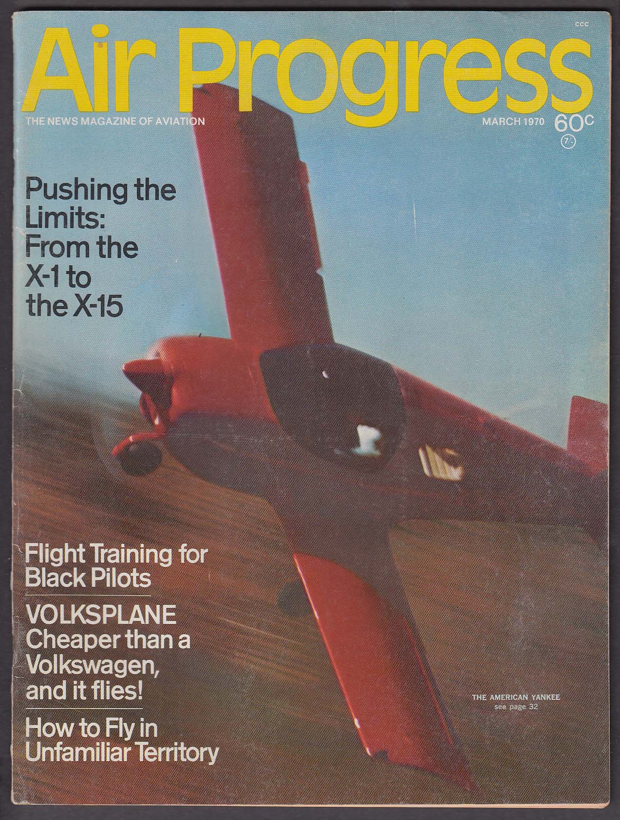 Image for AIR PROGRESS X-1 X-15 Volksplane Black Airman Curtiss Robin F-28 Enstrom 3 1970