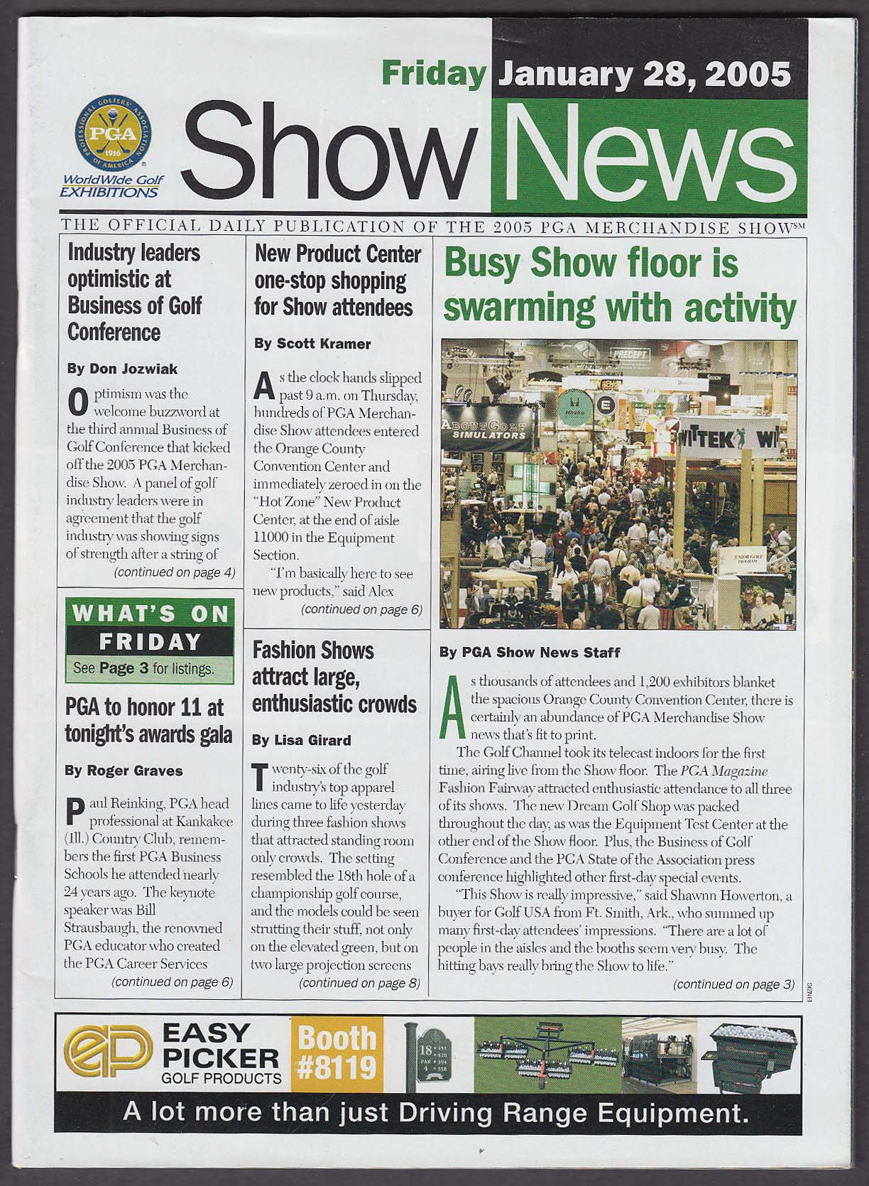Image for PGA SHOW NEWS Greg Norman Roger Warren Orange County Convention Center 1/28 2005