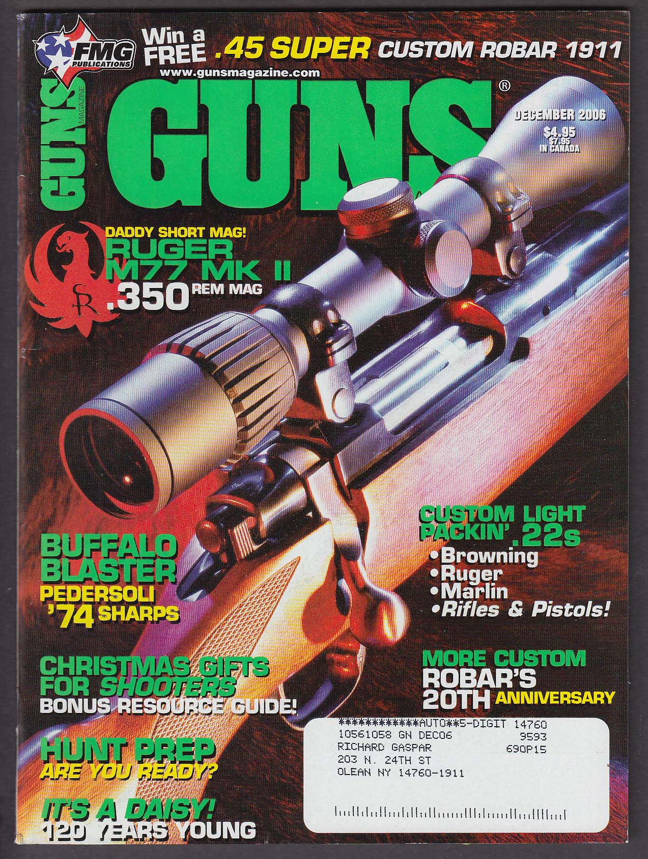 Image for GUNS Ruger M77 Mk II Pedersoli Sharps Browning Marlin .22 ++ 12 2006