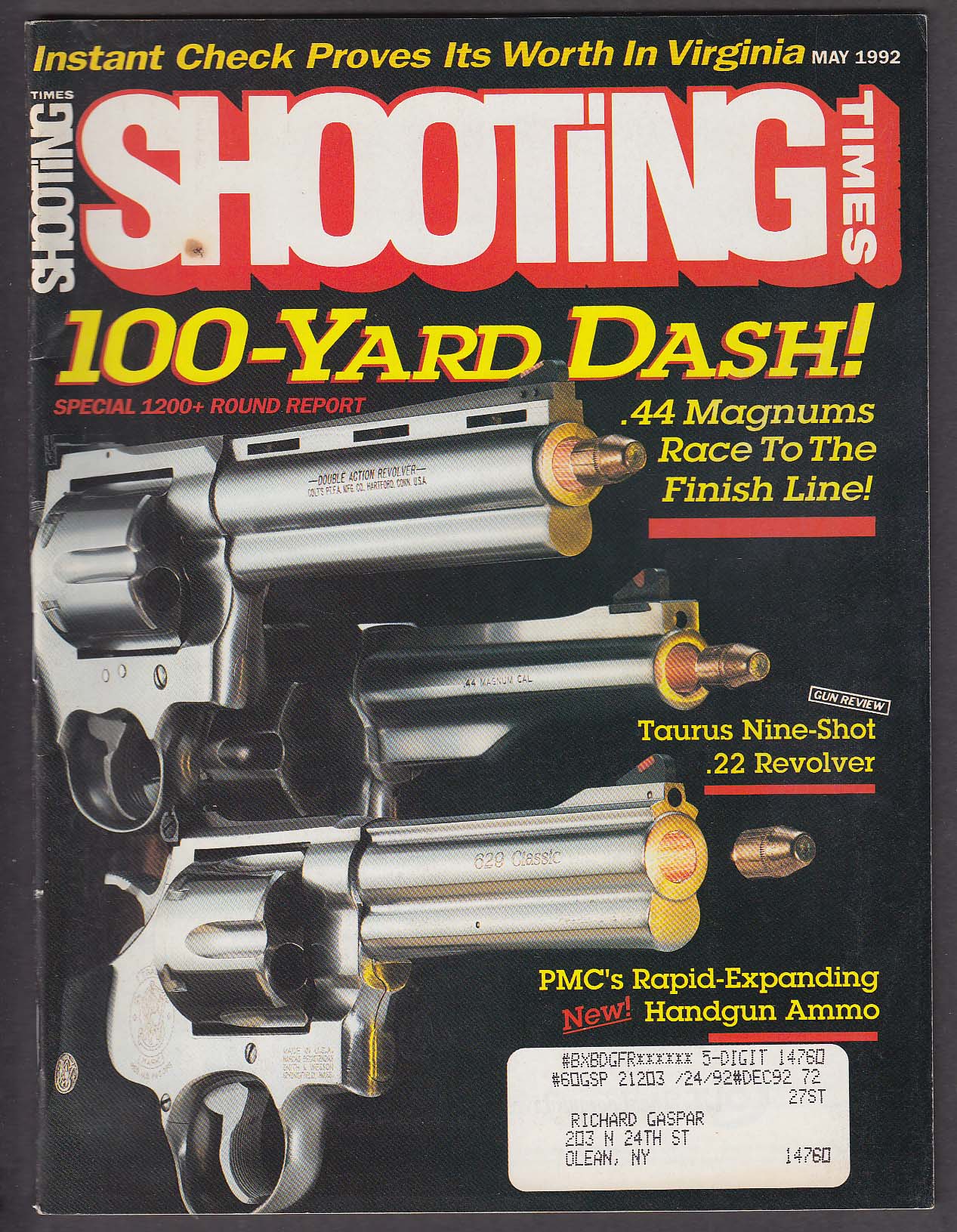 Image for SHOOTING TIMES Taurus .22 Carl Gustaf 2000 Pyrodex Select BSL-1 Laser 5 1992