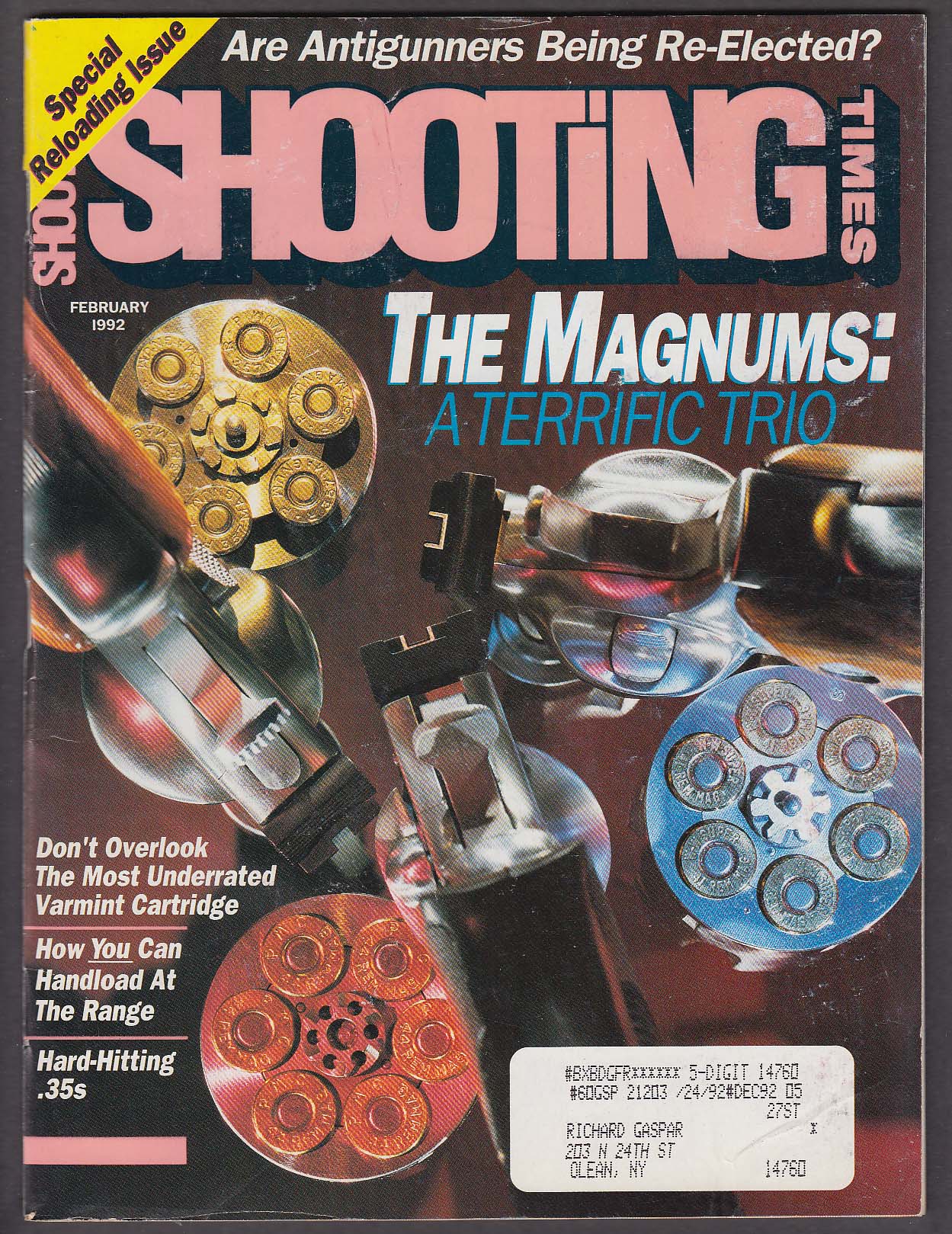 Image for SHOOTING TIMES 6.5x55 Swedish Mauser Smith & Wesson 2214 Thompson/Center 2 1992