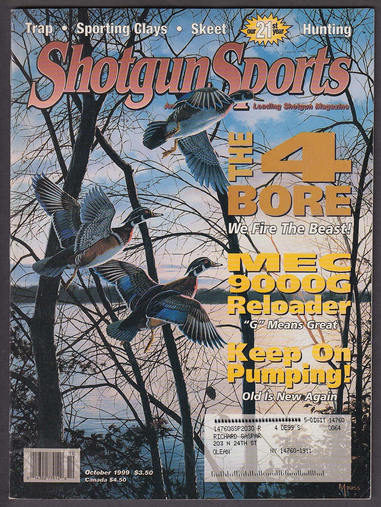 Image for SHOTGUN SPORTS MEC 9000G Reloader John M Browning Citori XS + 10 1999
