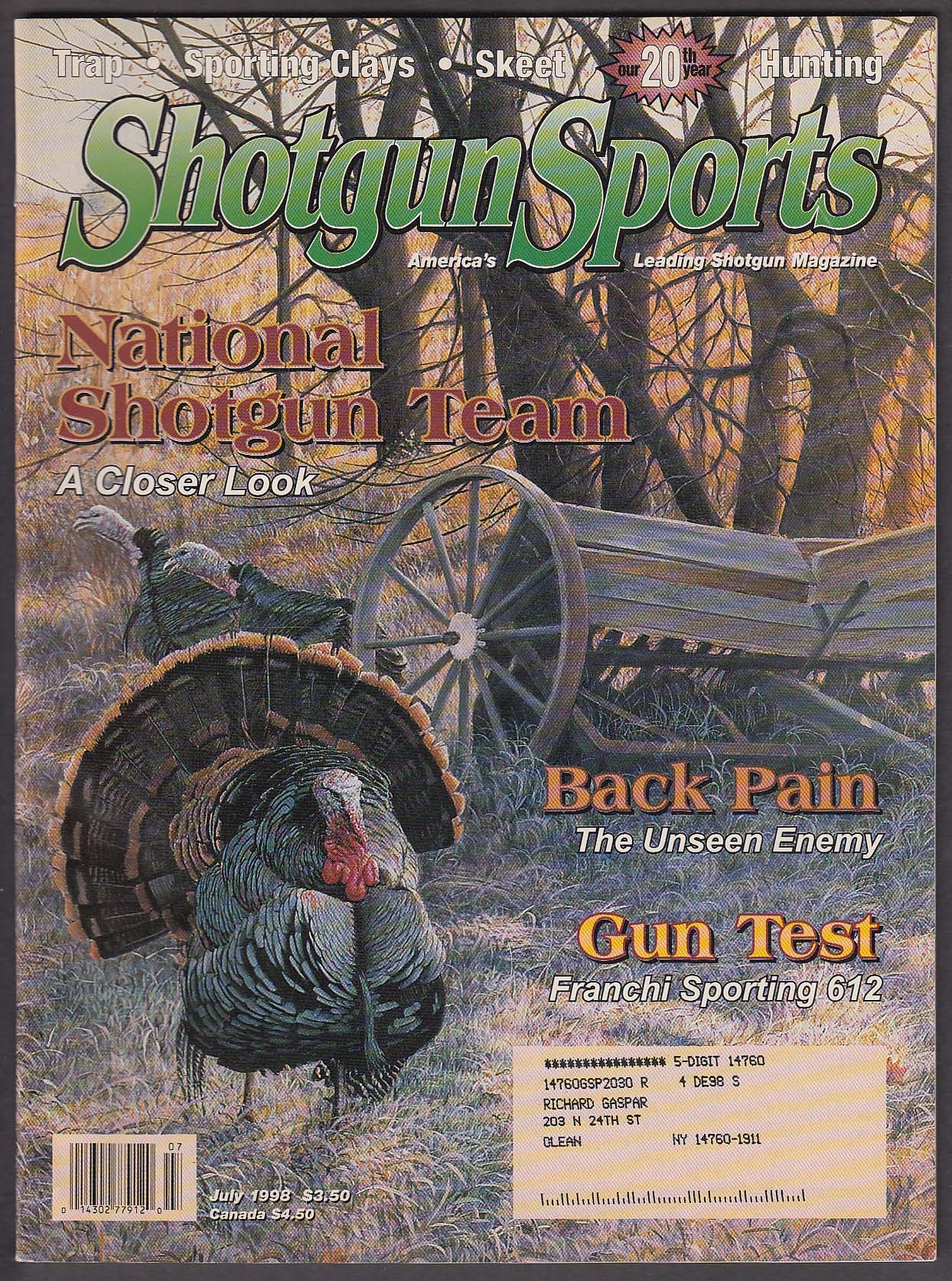 Image for SHOTGUN SPORTS Franchi Sporting 612 Chinese Ringneck Nitro 100 + 7 1998