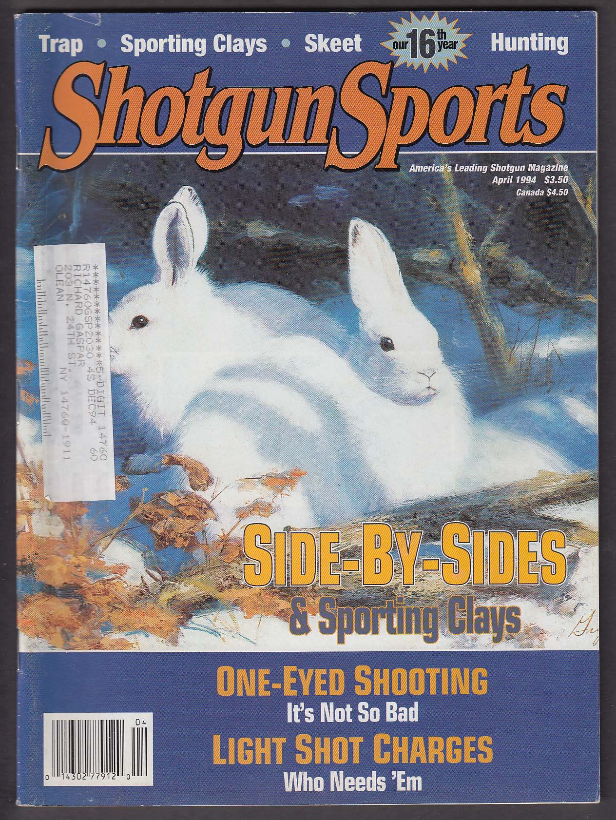 Image for SHOTGUN SPORTS Waner & Kuenzler 16 Gauge Short Magnums + 4 1994