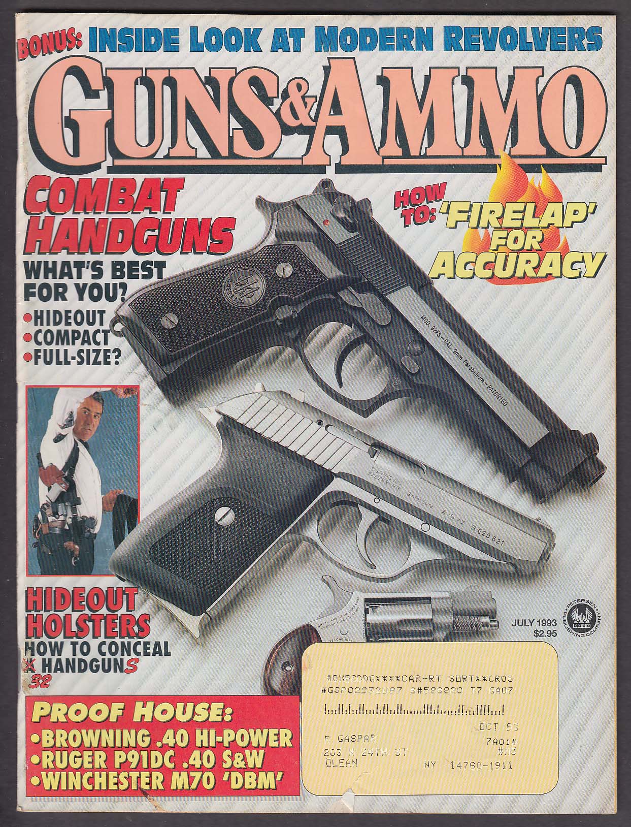 Image for GUNS & AMMO Beretta 92FS SIG-Sauer Winchester 70 Savage 116FSK + 7 1993