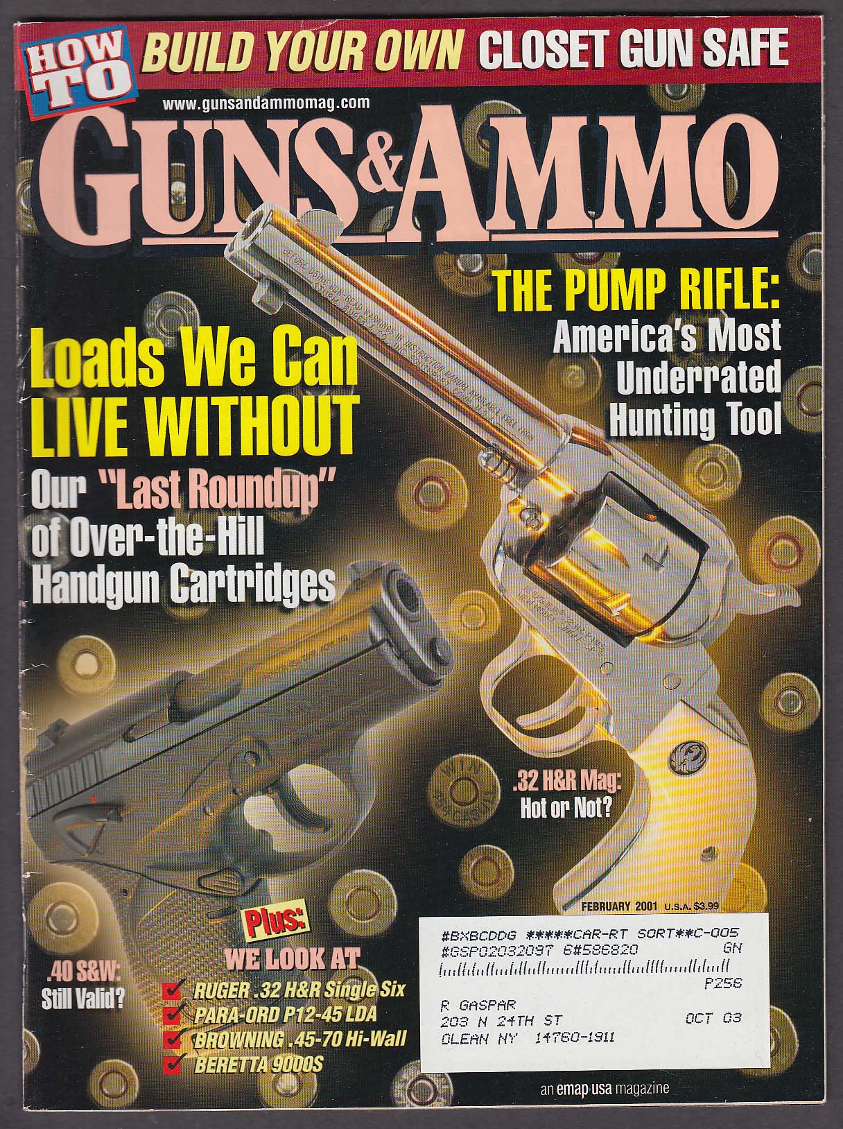 Image for GUNS & AMMO Winchester .300 Magnum Browning .45-70 7.82 Lazzeroni + 2 2001