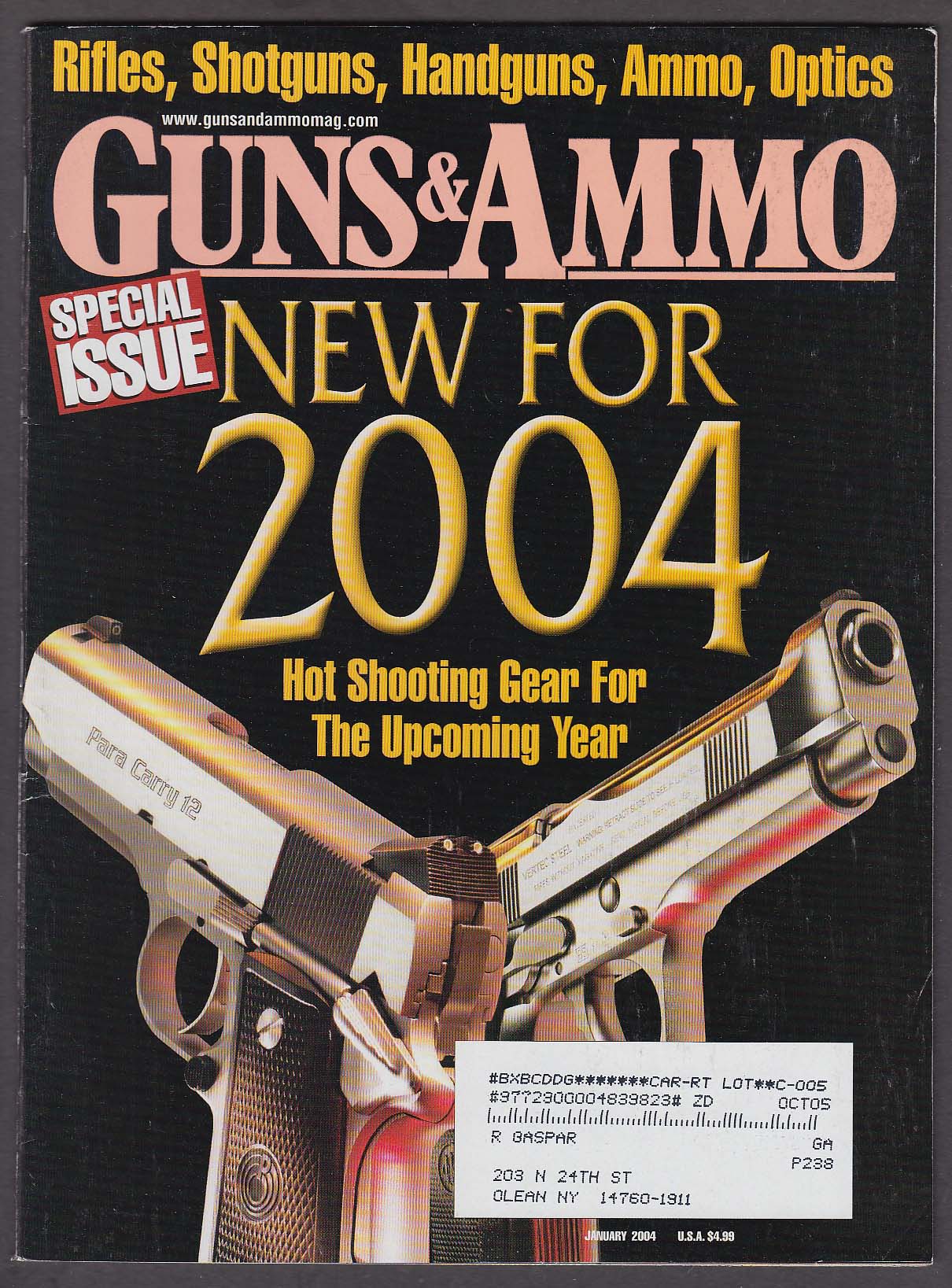 Image for GUNS & AMMO Knight .52 Ruger Single-Action .45 Stevens 30G Mossberg 935 + 1 2004
