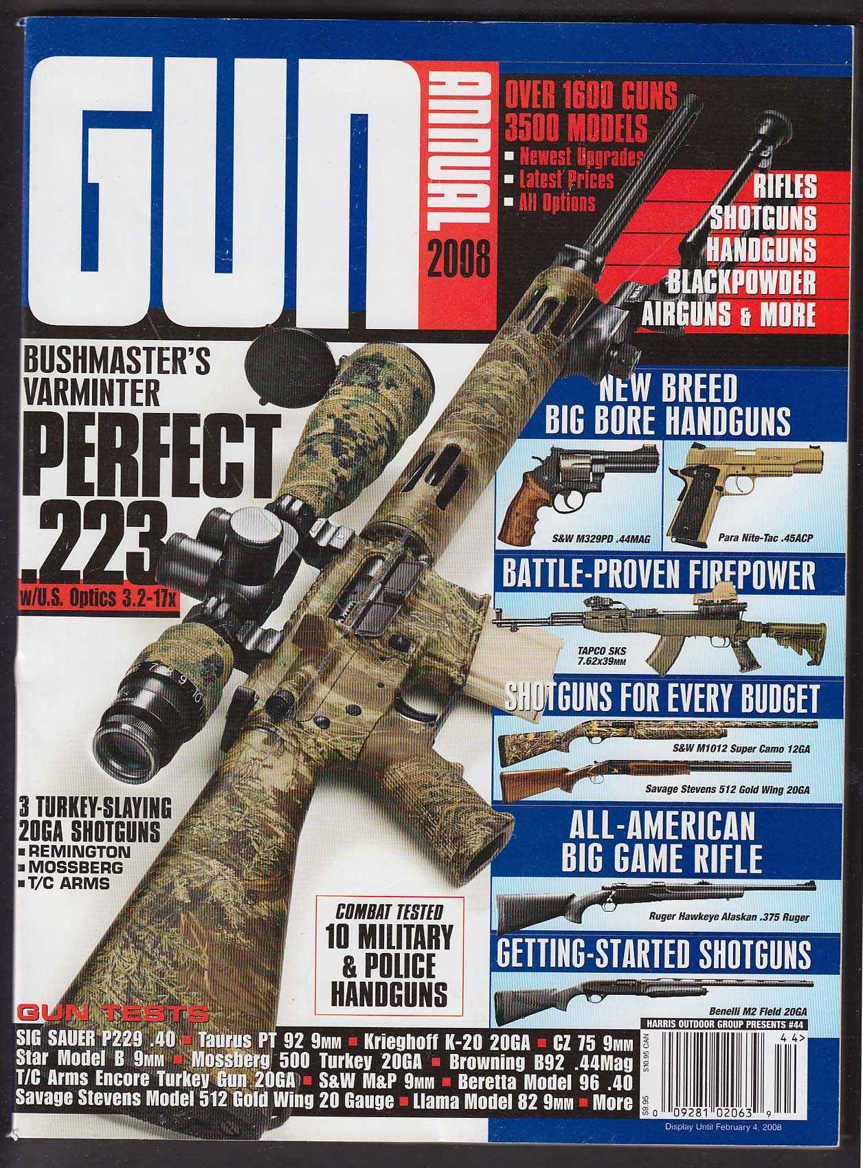 Image for GUN ANNUAL 2008 Bushmaster .223 Smith & Wesson Para SKS Savage Ruger Benelli ++
