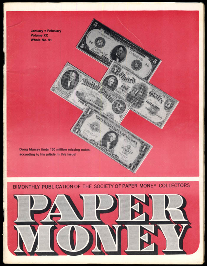 Image for PAPER MONEY 1-2 1981 RI Nationals 3rd Charter Red Seals; Harry Meiggs SF Scrip