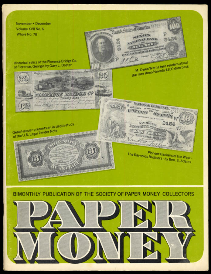 Image for PAPER MONEY 11-12 1978 $100 NV Date Back; Harrison Notes; Raynolds Bros