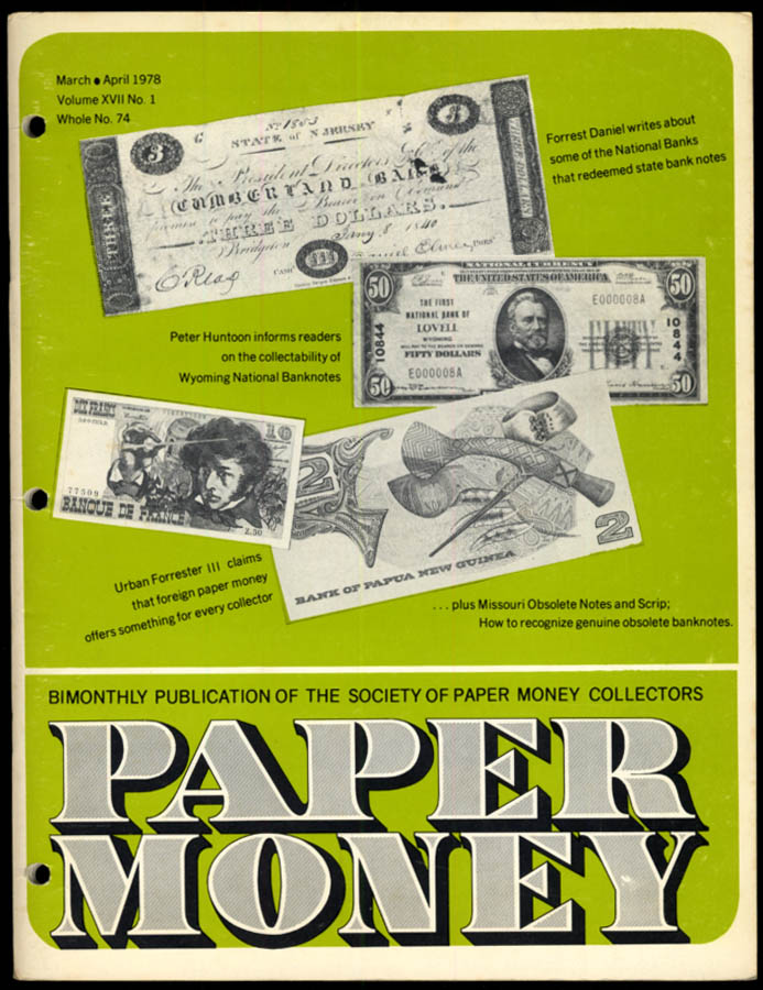 Image for PAPER MONEY 3-4 1978 WY 1929-35 Notes; MO Obsolete Notes & Scrip