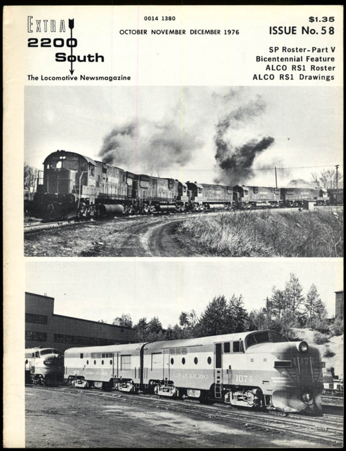 Image for EXTRA 2200 SOUTH 10-11-12 1976 Southern Pacirfic Roster; ALCO RS1 Roster