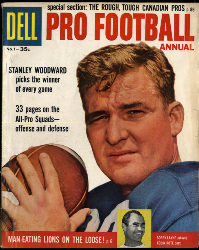 Image for Dell PRO FOOTBALL ANNUAL 1958 Bobby Laynbe Tobin Rote; All-Time All-Pro Teams