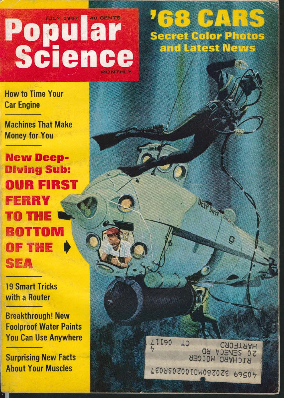 Image for POPULAR SCIENCE Car Engine Timing Bottom of the Sea Ferry ++ 7 1967