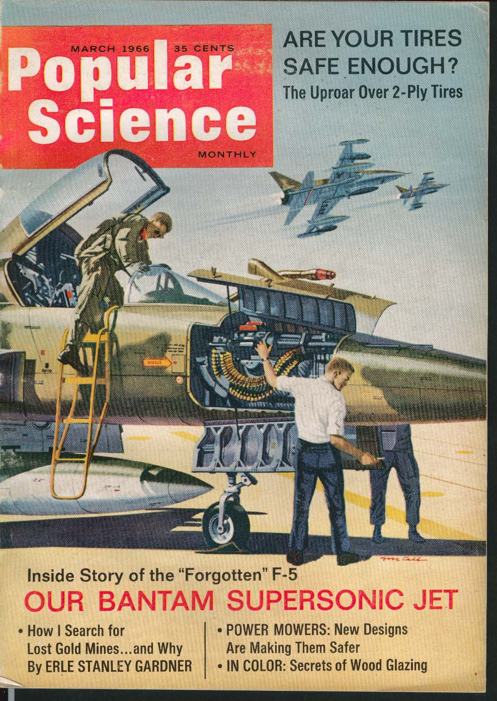 Image for POPULAR SCIENCE Bantam Supersonic Jet F-5 Erle Stanley Gardner ++ 3 1966