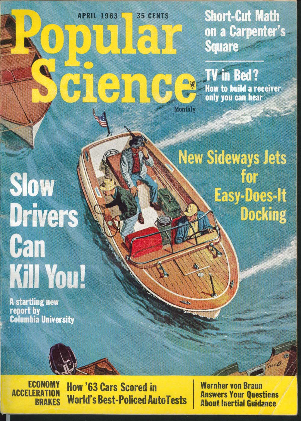 Image for POPULAR SCIENCE Wernher von Braun Inertial Guidance New Car Tests ++ 4 1963