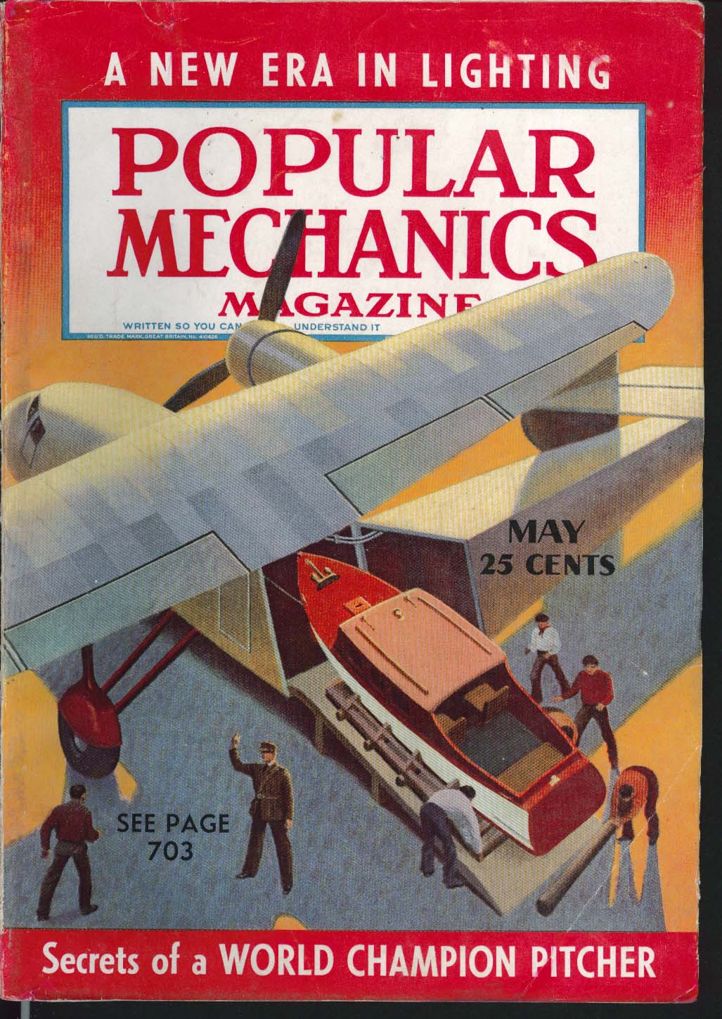 Image for POPULAR MECHANICS Monte Pearson Baseball Pitching Sampson Comet Speedster 5 1939