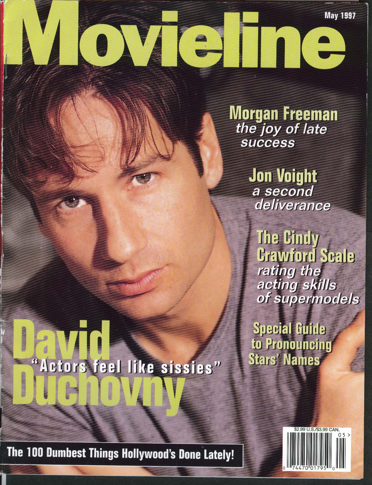 Image for MOVIELINE David Duchovny Morgan Freeman Jon Voight Cindy Crawford ++ 5 1997