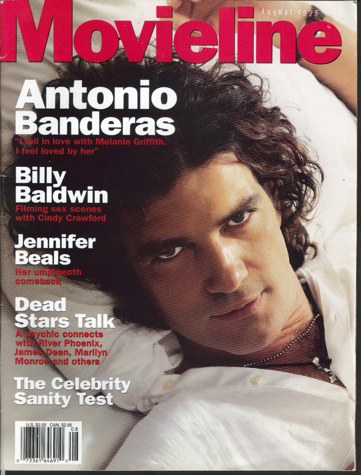 Image for MOVIELINE Antonio Banderas Billy Baldwin Jennifer Beals River Phoenix ++ 8 1995
