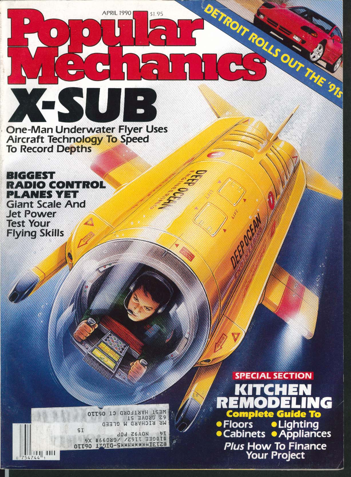 Image for POPULAR MECHANICS Jet-Ski Toyota MR2 Porsche Carrera Chevrolet Lumina ++ 4 1990
