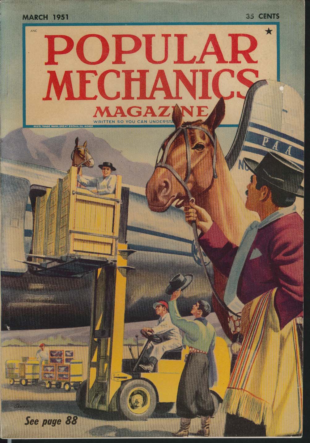 Image for POPULAR MECHANICS Nash Sports Car Kidster Pedalmatic Radio-Television ++ 3 1951