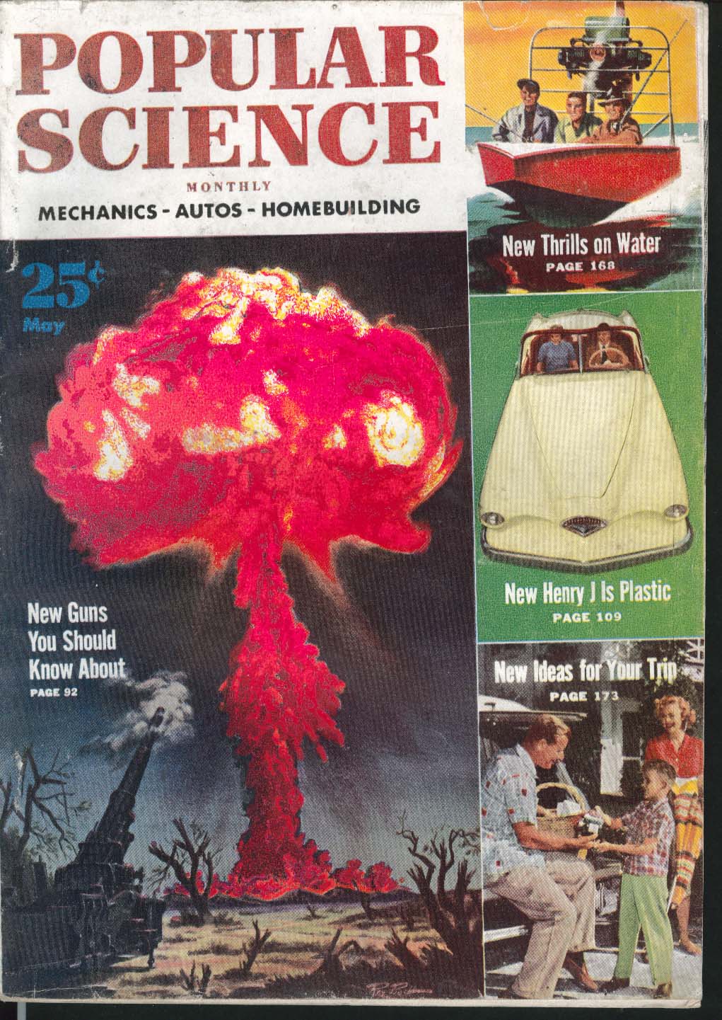 Image for POPULAR SCIENCE Egg-Shaped Plastic Car Speedster Robot Lawn Mower TV Tips 5 1953