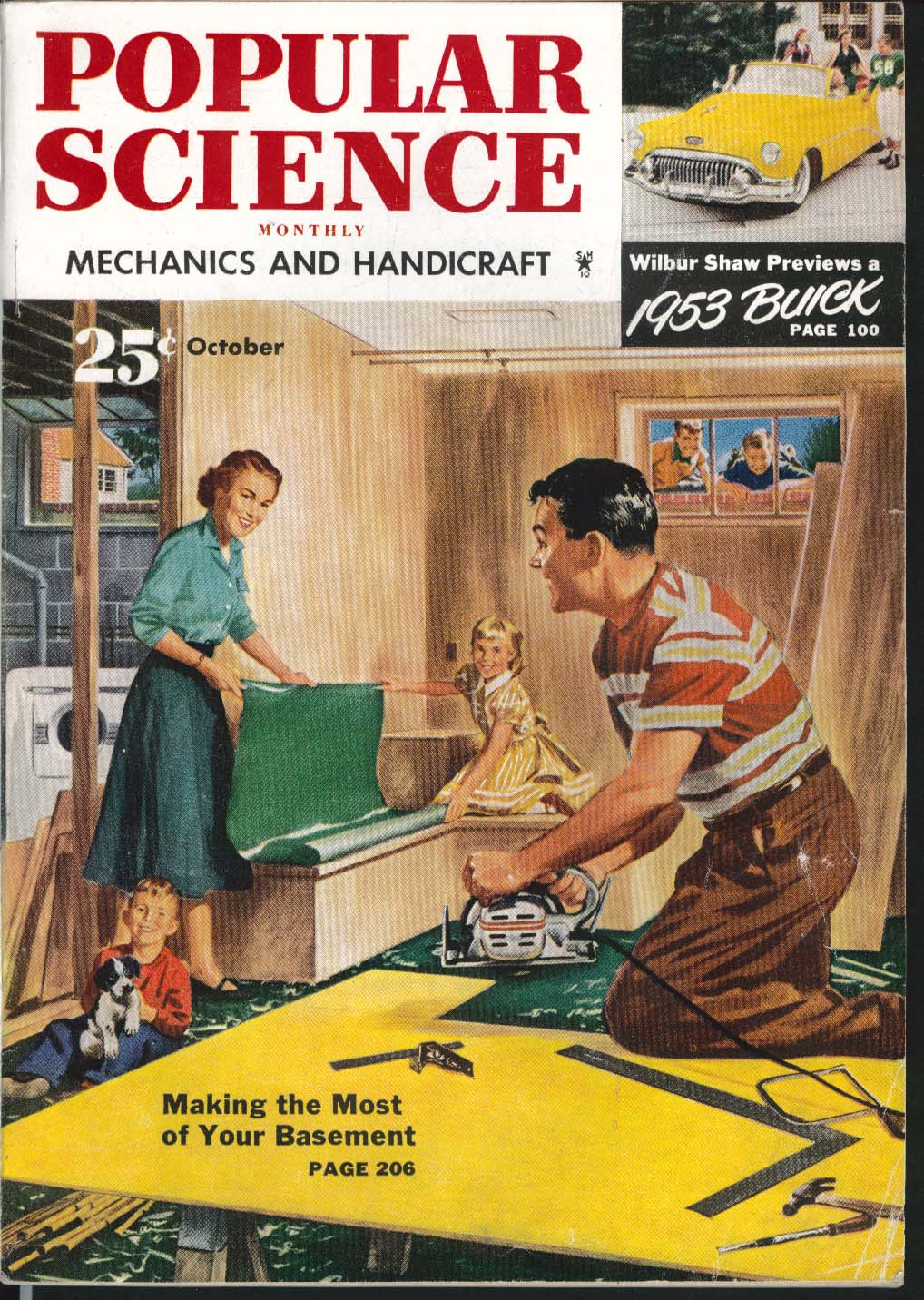 Image for POPULAR SCIENCE Wilbur Shaw Buick preview air conditioning tubeless tire 10 1952