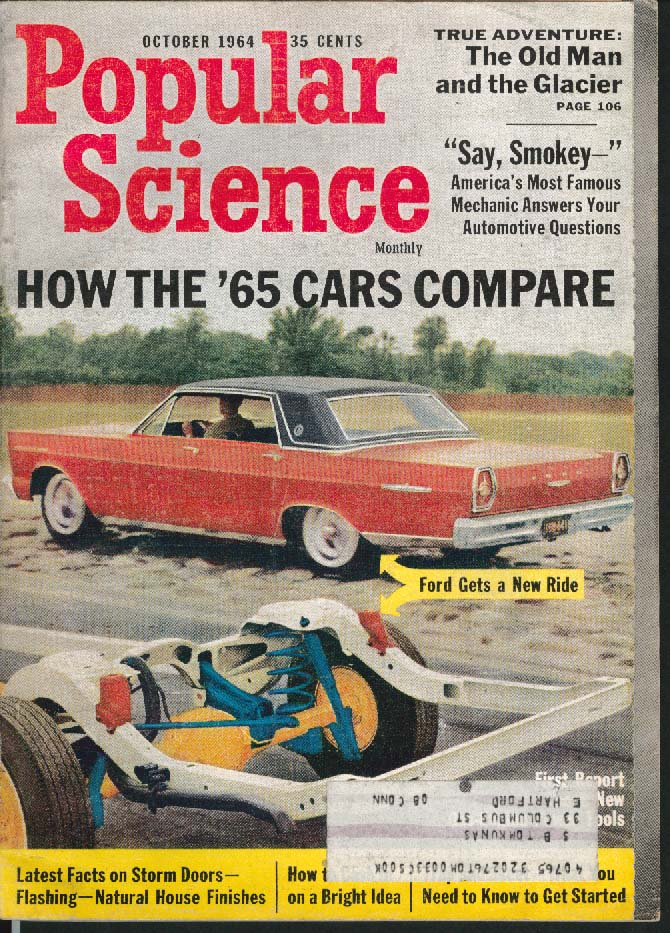 Image for POPULAR SCIENCE Ford Mustang Skylark GTO Corvette Cadillac Thunderbird + 10 1964