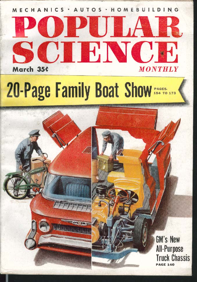 Image for POPULAR SCIENCE Chevrolet Plymouth Station Wagons General Motors Trucks + 3 1955