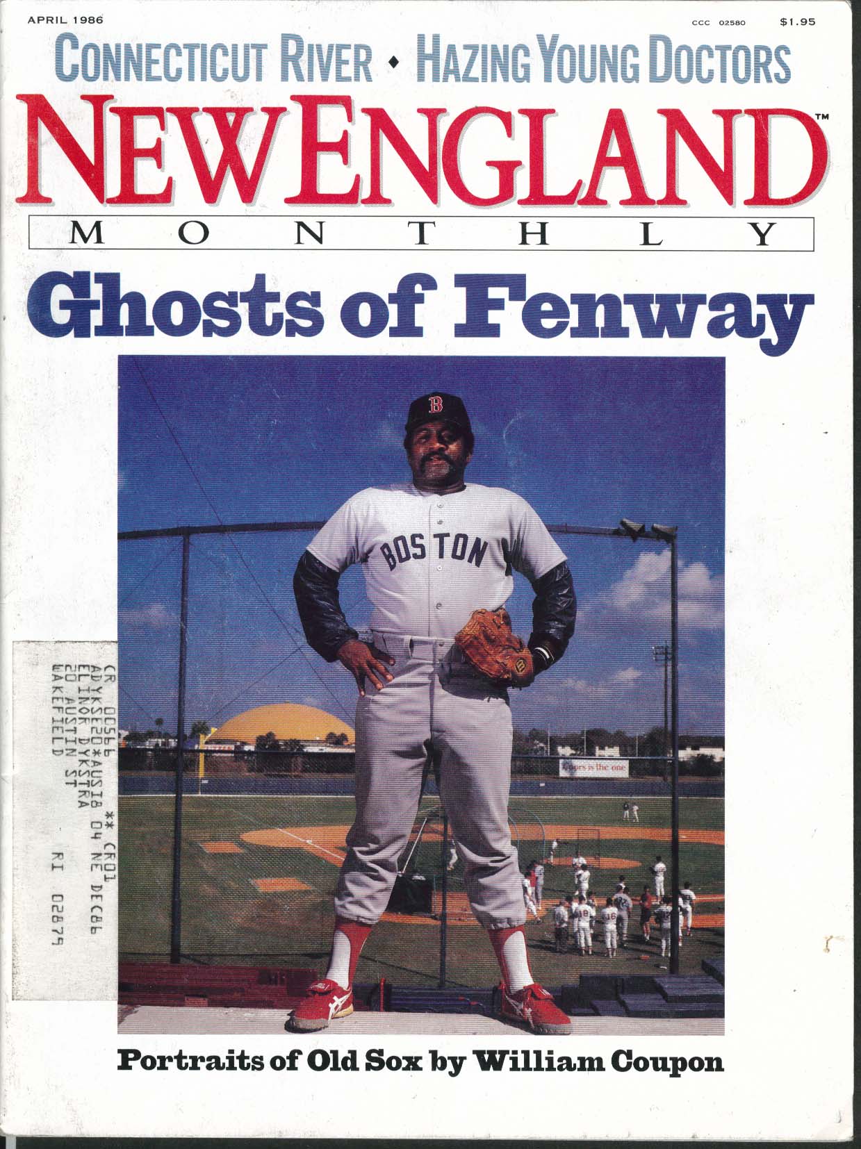 Image for NEW ENGLAND William Coupon Red Sox Spalding Gray Jonathan Harr ++ 4 1986
