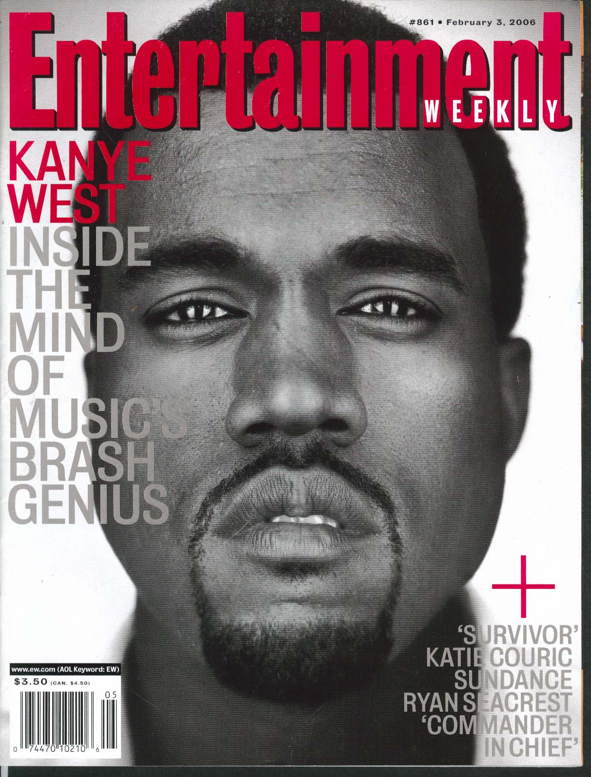 Image for ENTERTAINMENT WEEKLY Kanye West Katie Couric Ryan Seacrest Geena Davis 2/3 2006