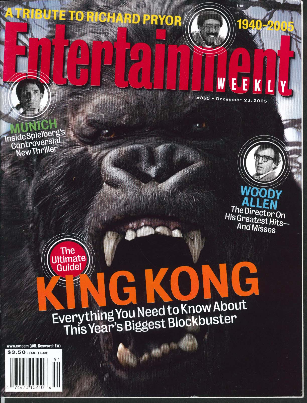 Image for ENTERTAINMENT WEEKLY Woody Allen Richard Pryor Steven Spielberg ++ 12/23 2005