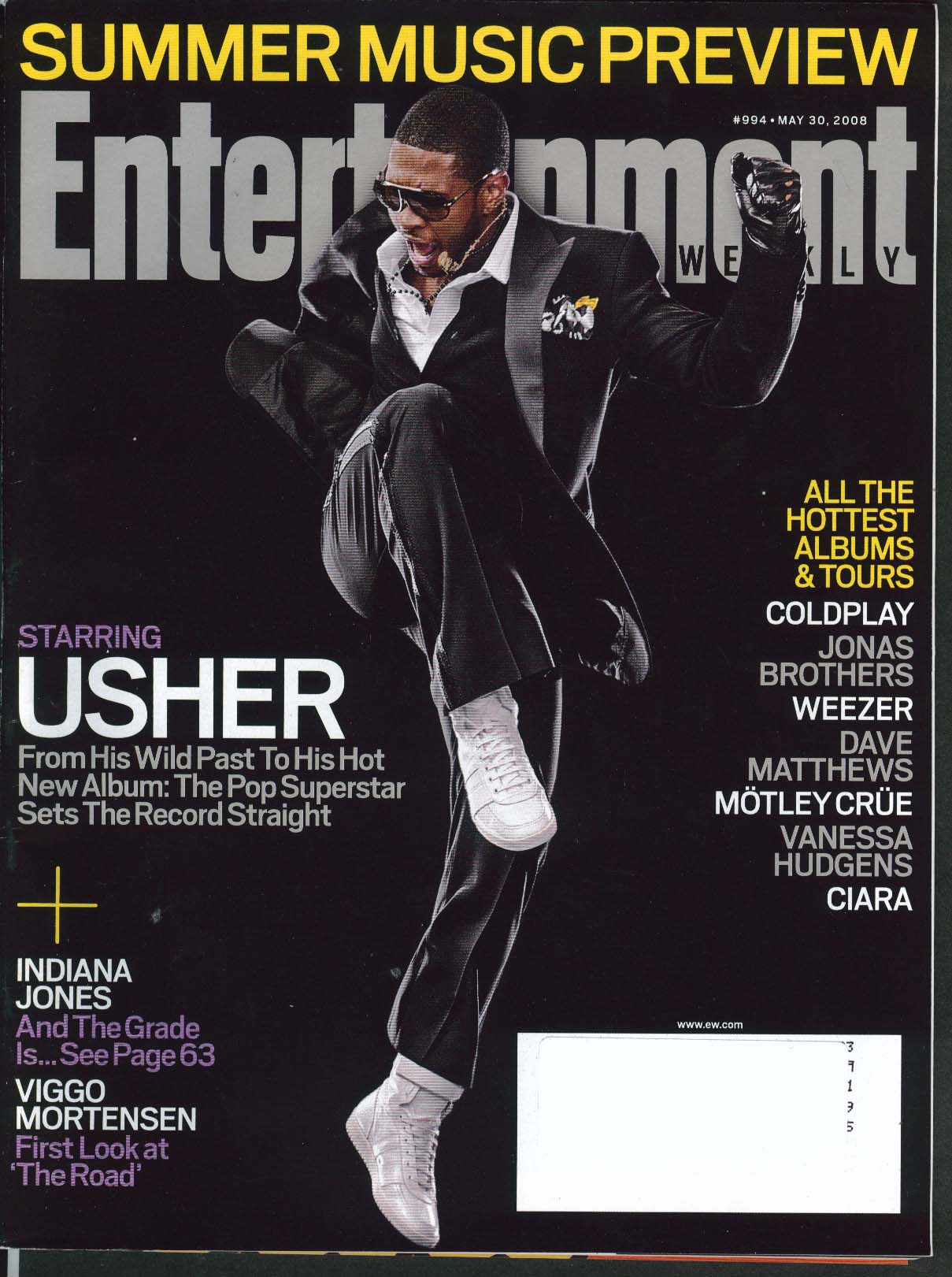 Image for ENTERTAINMENT WEEKLY Usher Viggo Mortensen Indiana Jones Dave Matthews 5/30 2008
