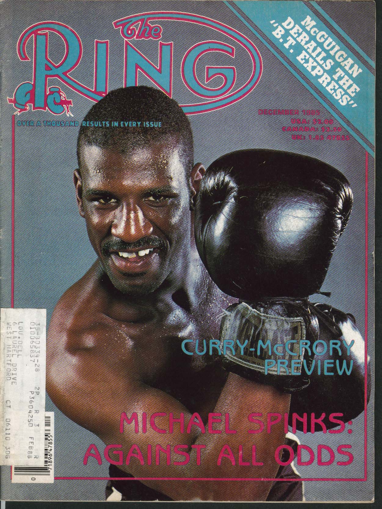 Image for RING Michael Spinks Curry-McCrory McGuigan Olajide Harold Brazier ++ 12 1985