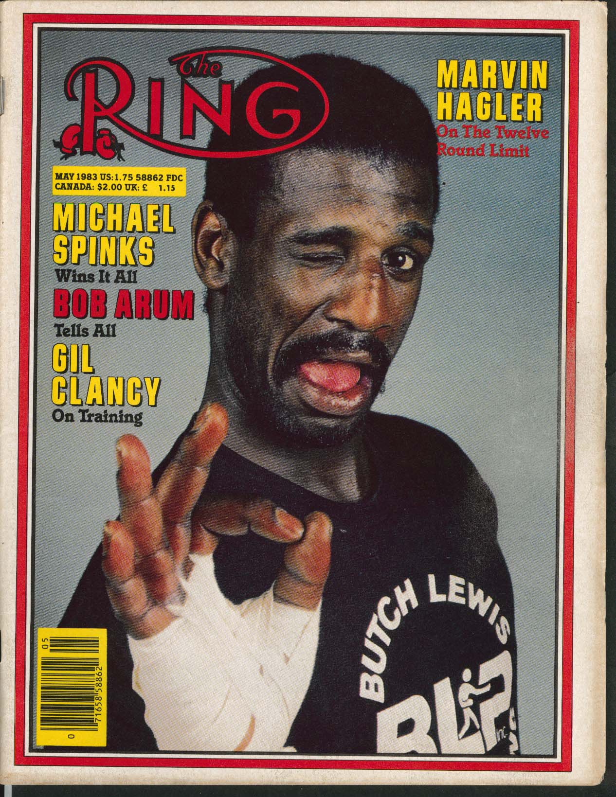 Image for RING Michael Spinks Bob Arum Gil Clancy Marvin Hagler ++ 5 1983