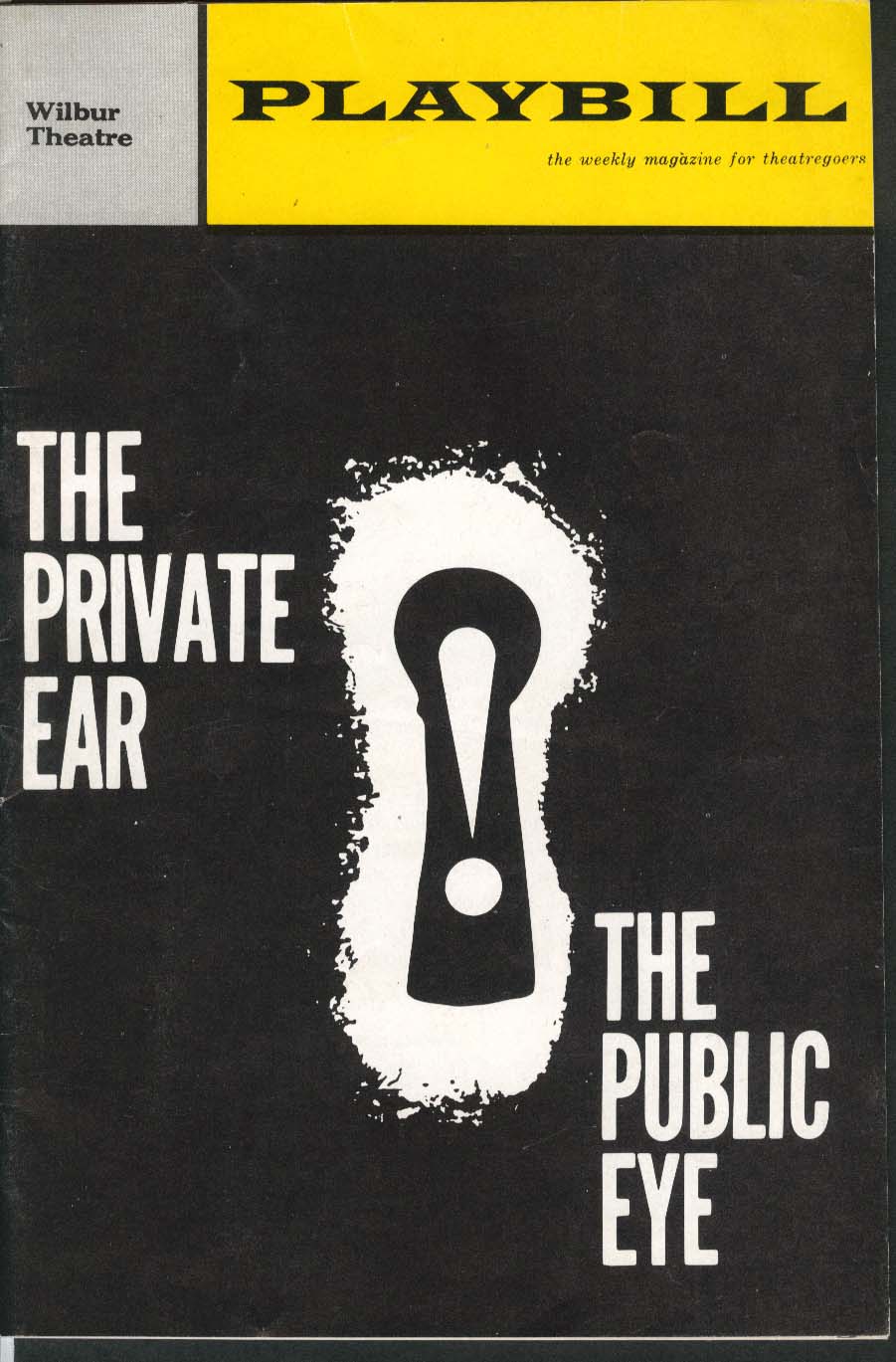 Image for The Private Ear and the Public Eye Playbill 9/23/63 Geraldine McEwan Wilbur