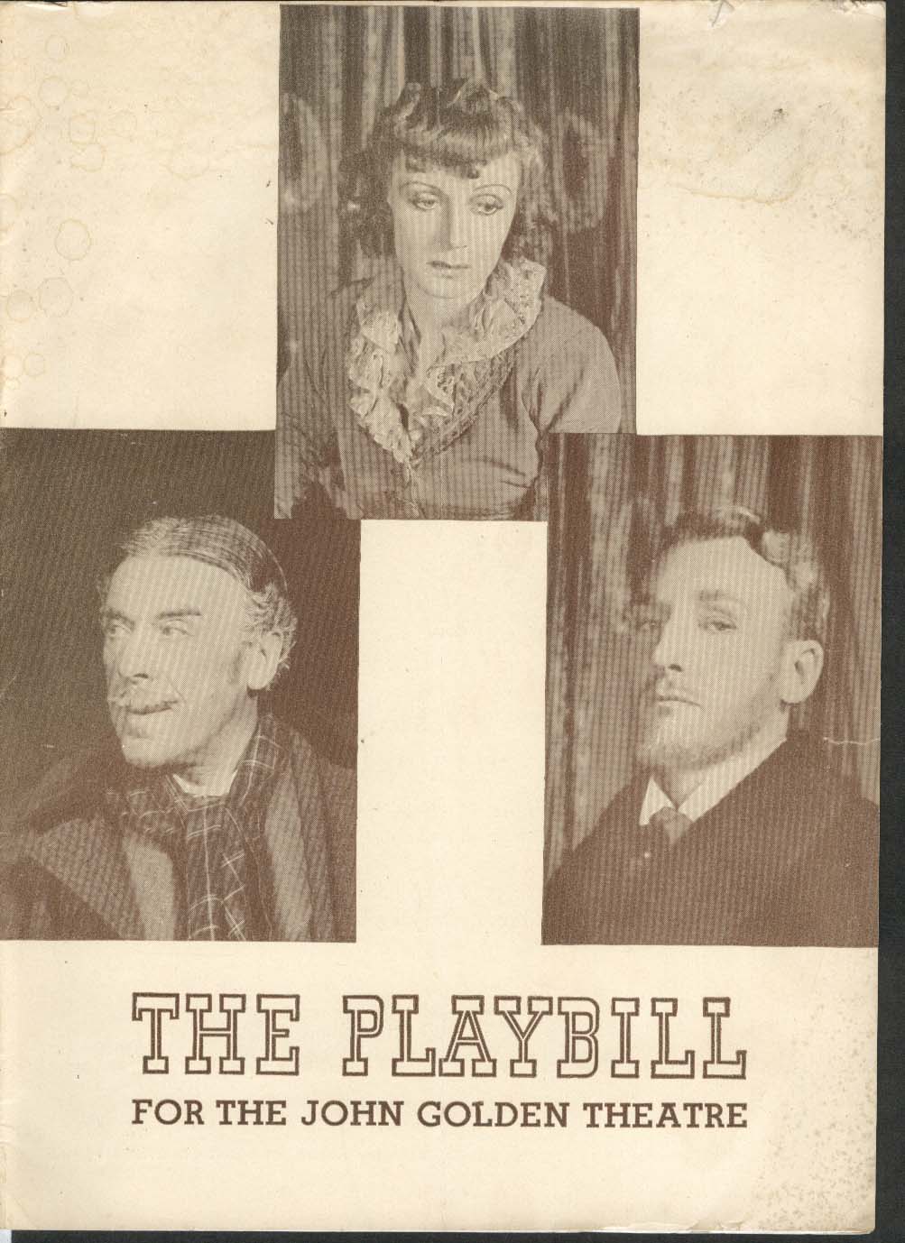 Image for Angel Street Playbill 5/21/44 Judith Evelyn Ferdi Hoffman Jetti Preminger Golden