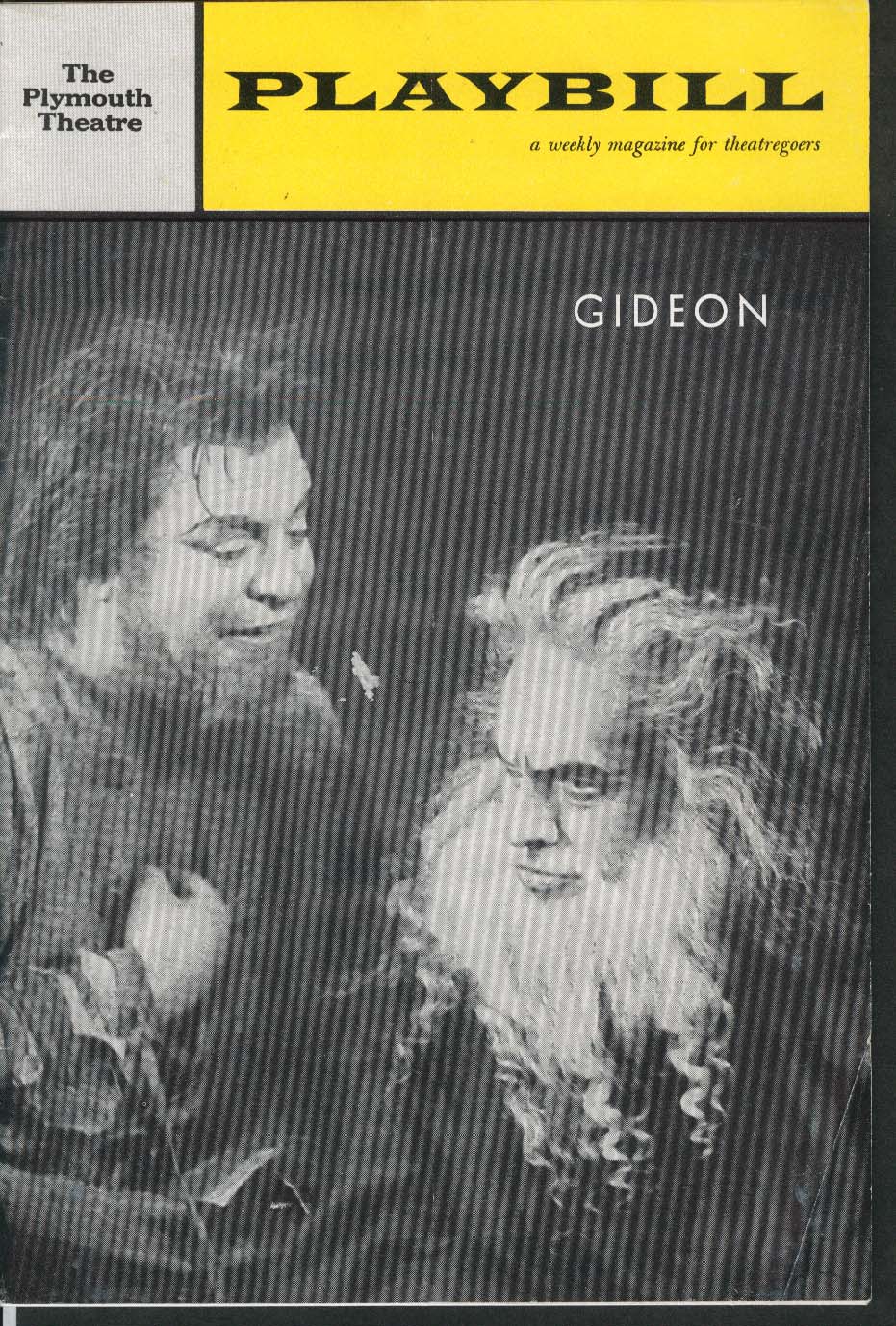 Image for Gideon Playbill 12/18/61 Fredric March Douglas Campbell Paddy Chayefsky